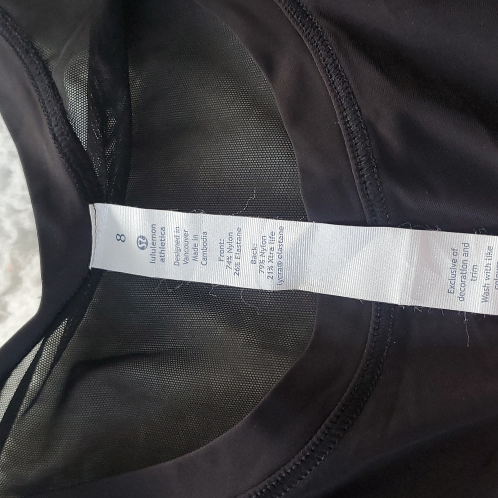 Lululemon Sheer Back Tank Black - Picture 10 of 16
